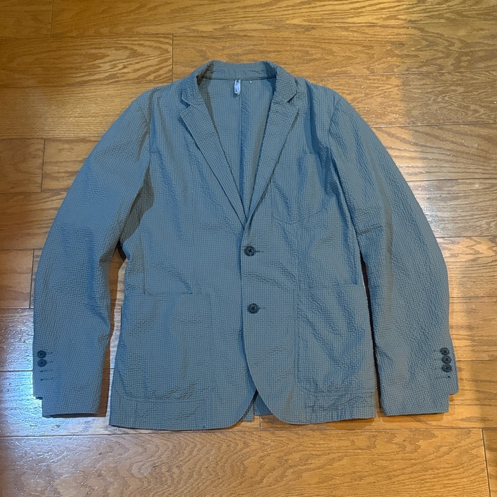 Donrad Duncan. EFM Sz 40 Stylish Men's Seersucker Grey Blazer